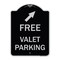 Signmission Free Valet Parking W/ Upper Right Arrow Heavy-Gauge Aluminum Sign, 24" x 18", BS-1824-23940 A-DES-BS-1824-23940 - alternate 1
